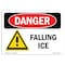 Signmission OSHA Danger Sign, Falling Ice, 10in X 7in Decal, 10" W, 7" H, Landscape, Falling Ice OS-DS-D-710-L-1230 - alternate 1